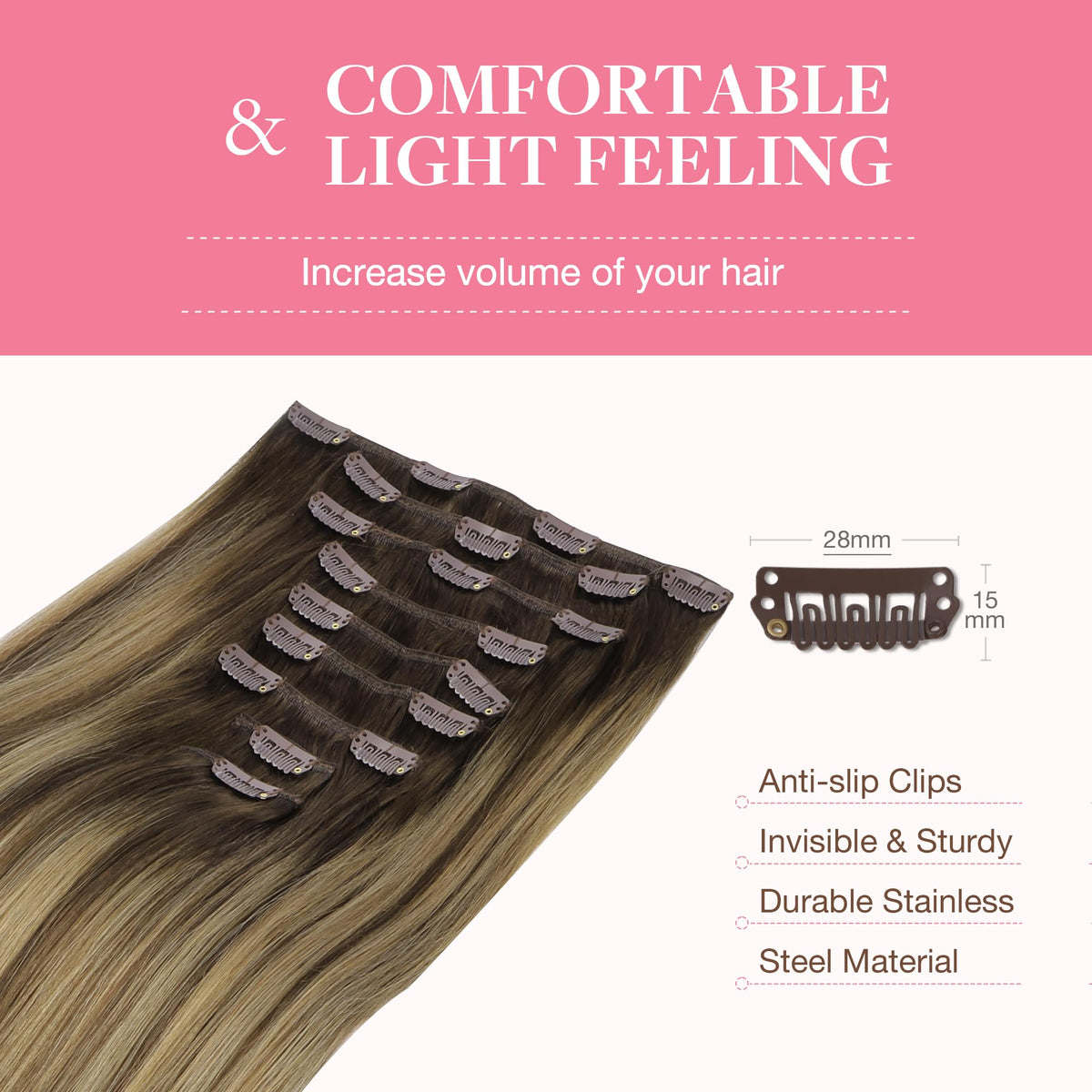 Variété de couleurs des extensions de cheveux GOO GOO