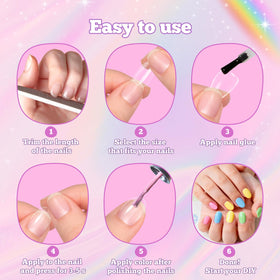 Variété de tailles des faux ongles krofaue pour enfants