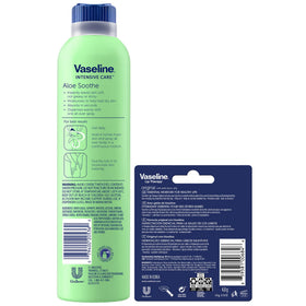 Vaseline Aloe Soothe Spray 6,5 oz arrière de l'emballage