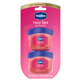 Vaseline Baume à Lèvres Mini Rosy Lips 32g vue avant avec teinte rosée