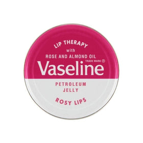 Vaseline Baume à Lèvres Rosy Lips 20g ouverture du pot avec texture onctueuse