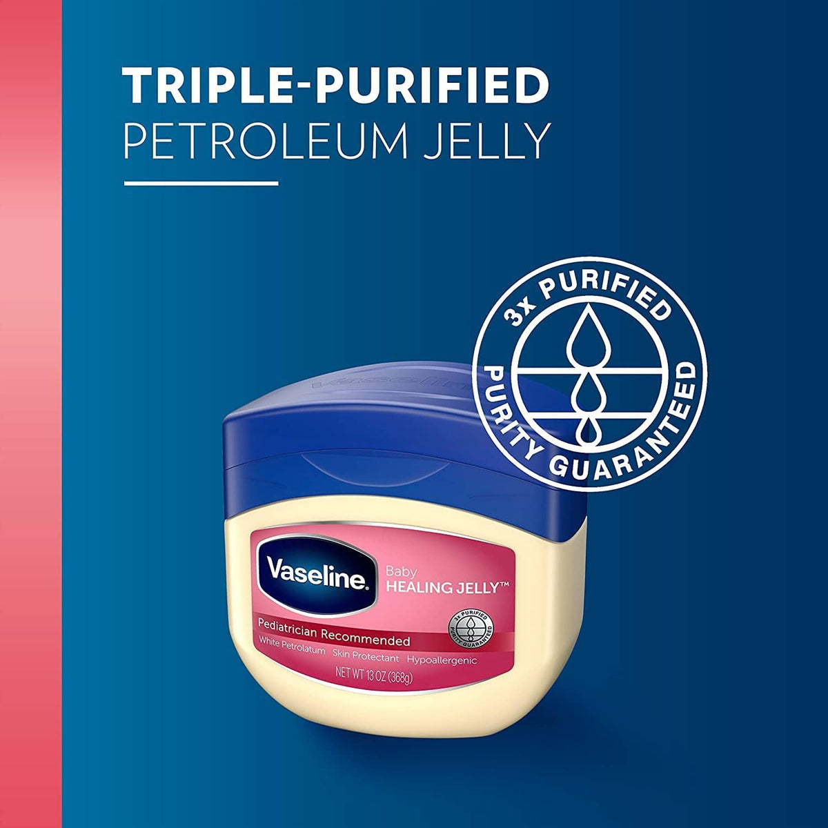 Vaseline Gelée de Pétrole Bébé texture dans un pot