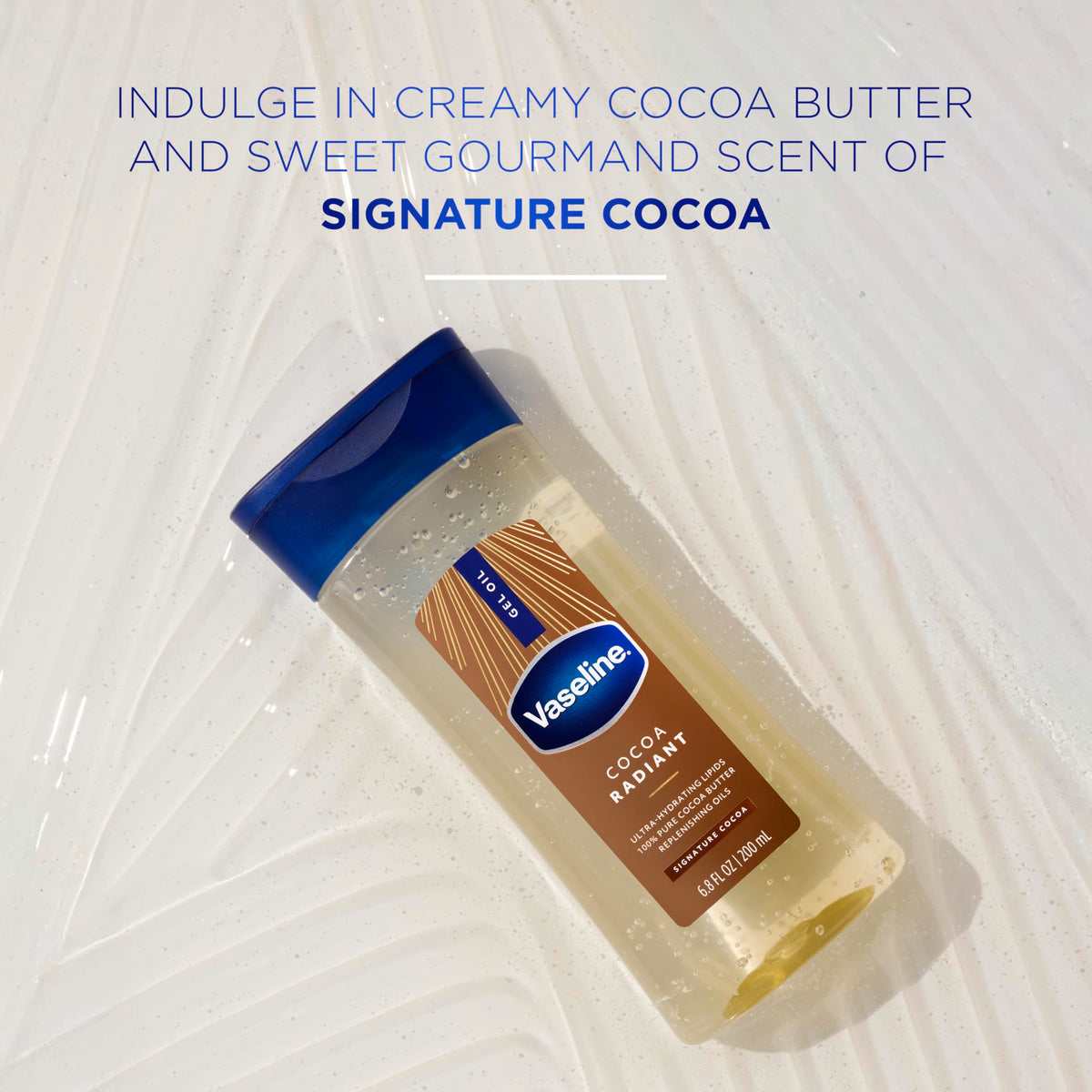 Vaseline Huile Corporelle Cocoa Radiant texture gel