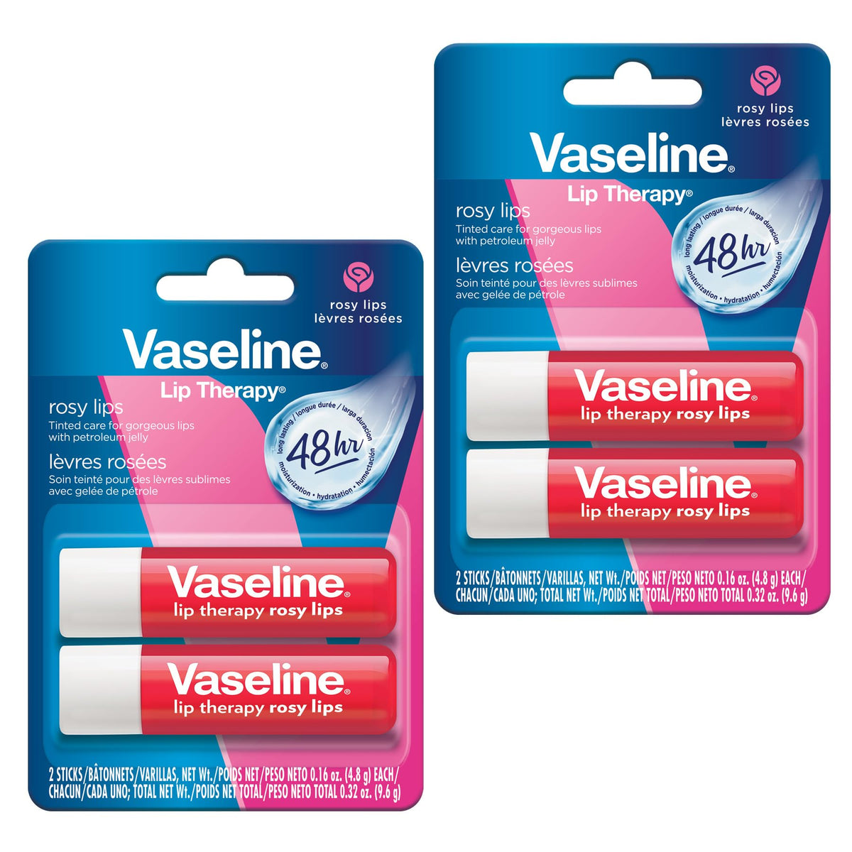 Vaseline Lip Therapy Care Rosy baume à lèvres stick devant