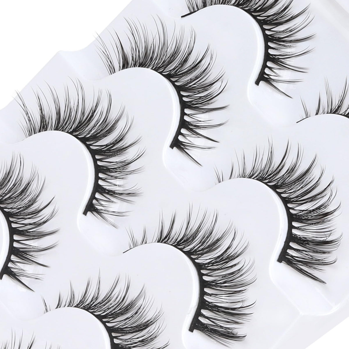 Veleasha Faux Cils Cat Eye G2-B, détails des cils en fibres de fausse fourrure