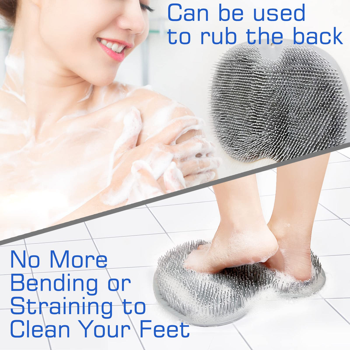 Ventouses du tapis de bain SZZYXD sur un sol carrelé