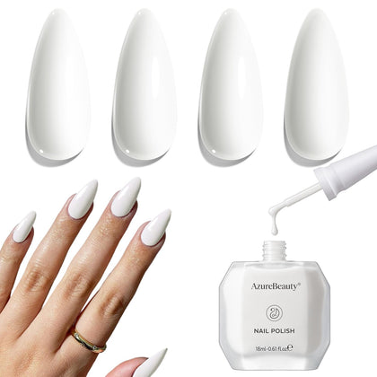 Vernis à Ongles AZUREBEAUTY 18ML blanc chaud vue avant