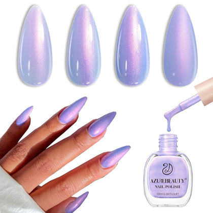 Vernis à ongles AZUREBEAUTY bleu violet 10ml face avant