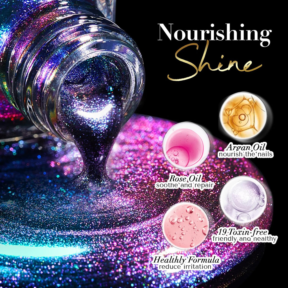 Vernis à ongles AZUREBEAUTY en utilisation avec une manucure à domicile