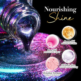 Vernis à ongles AZUREBEAUTY en utilisation avec une manucure à domicile