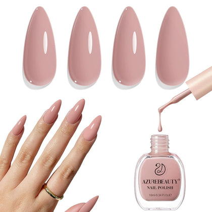 Vernis à ongles AZUREBEAUTY rose nude 10ml vue de face