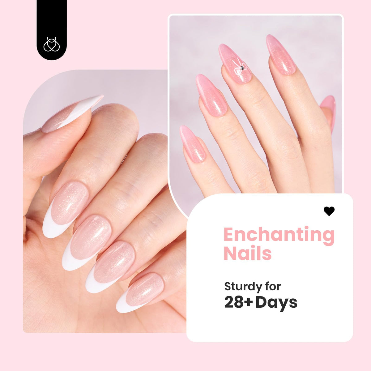 Vernis à Ongles Base Gel Beetles 5 en 1 7,5 ml - démonstration d'extensions