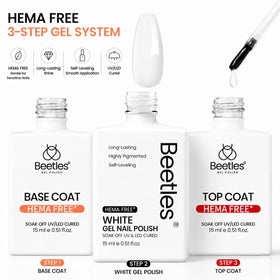 Vernis à ongles blanc applicateur et texture