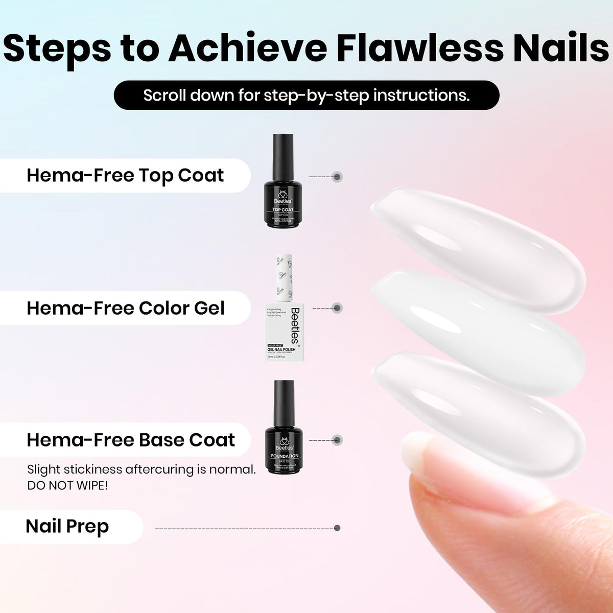 Vernis à ongles blanc sur fond de manucure élégante