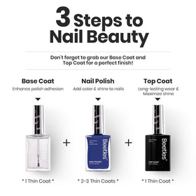 Vernis à ongles bleu de beetles avec paillettes scintillantes