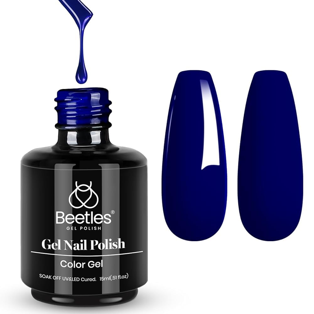 Vernis à ongles bleu nuit beetles 15ml vue avant