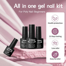 Vernis à ongles brillant de JEWHITENY sur des ongles manucurés