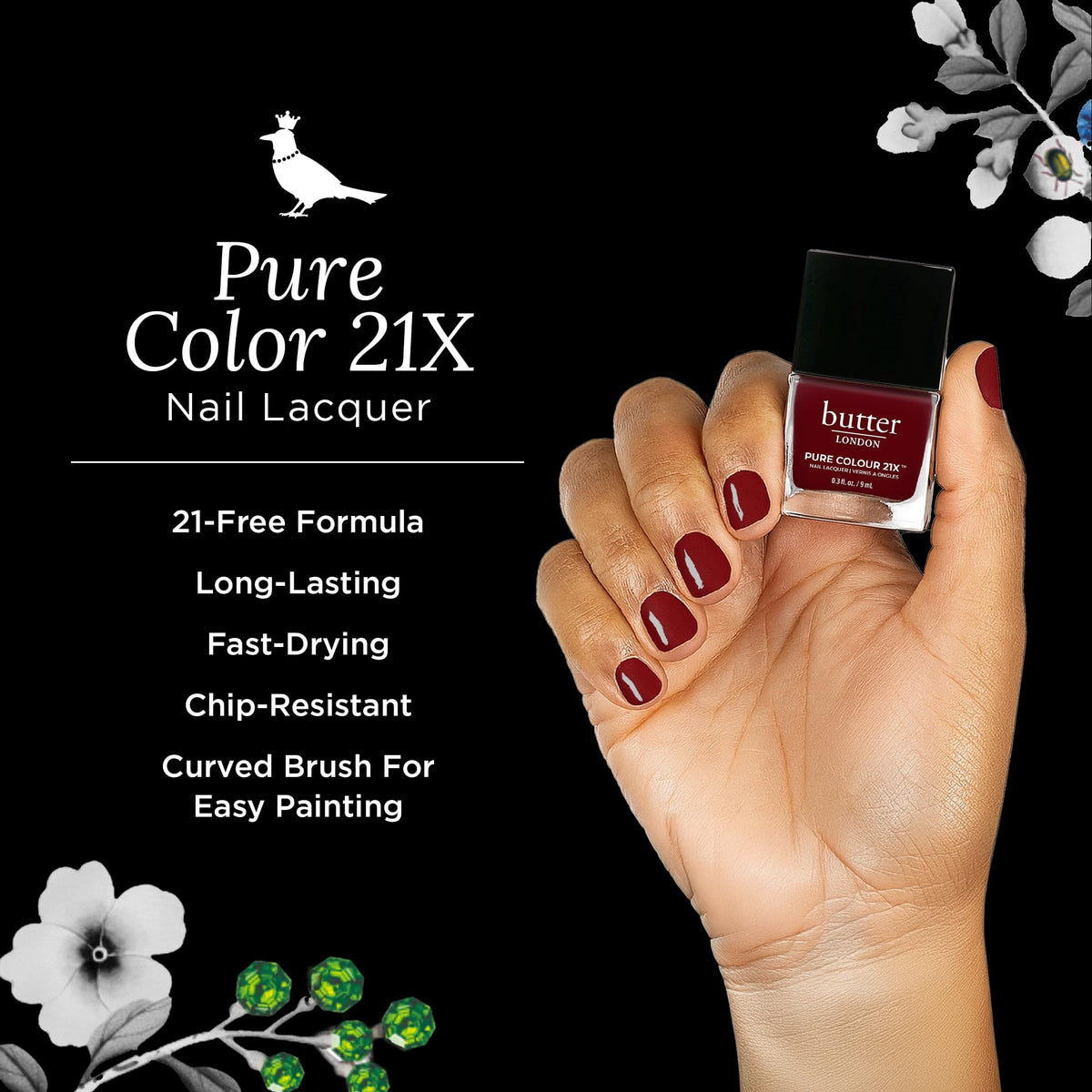 Vernis à ongles butter LONDON Afters 21X avec éclat visible
