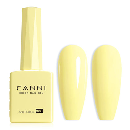 Vernis à ongles CANNI jaune pastel en bouteille vue de face