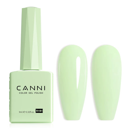 Vernis à ongles CANNI vert menthe en bouteille colorée