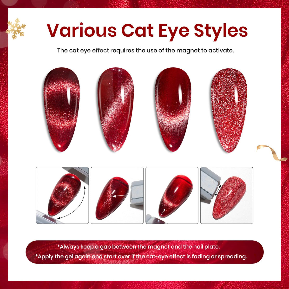 Vernis à ongles Cat Eye Beetles avec couleurs brillantes