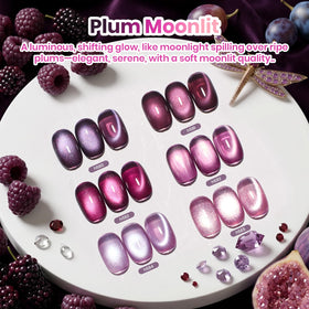 Vernis à ongles Cat Eye Violet avec nuances de prune et lavande