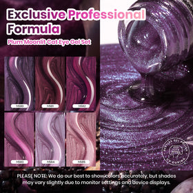 Vernis à ongles Cat Eye Violet sur des ongles bien manucurés