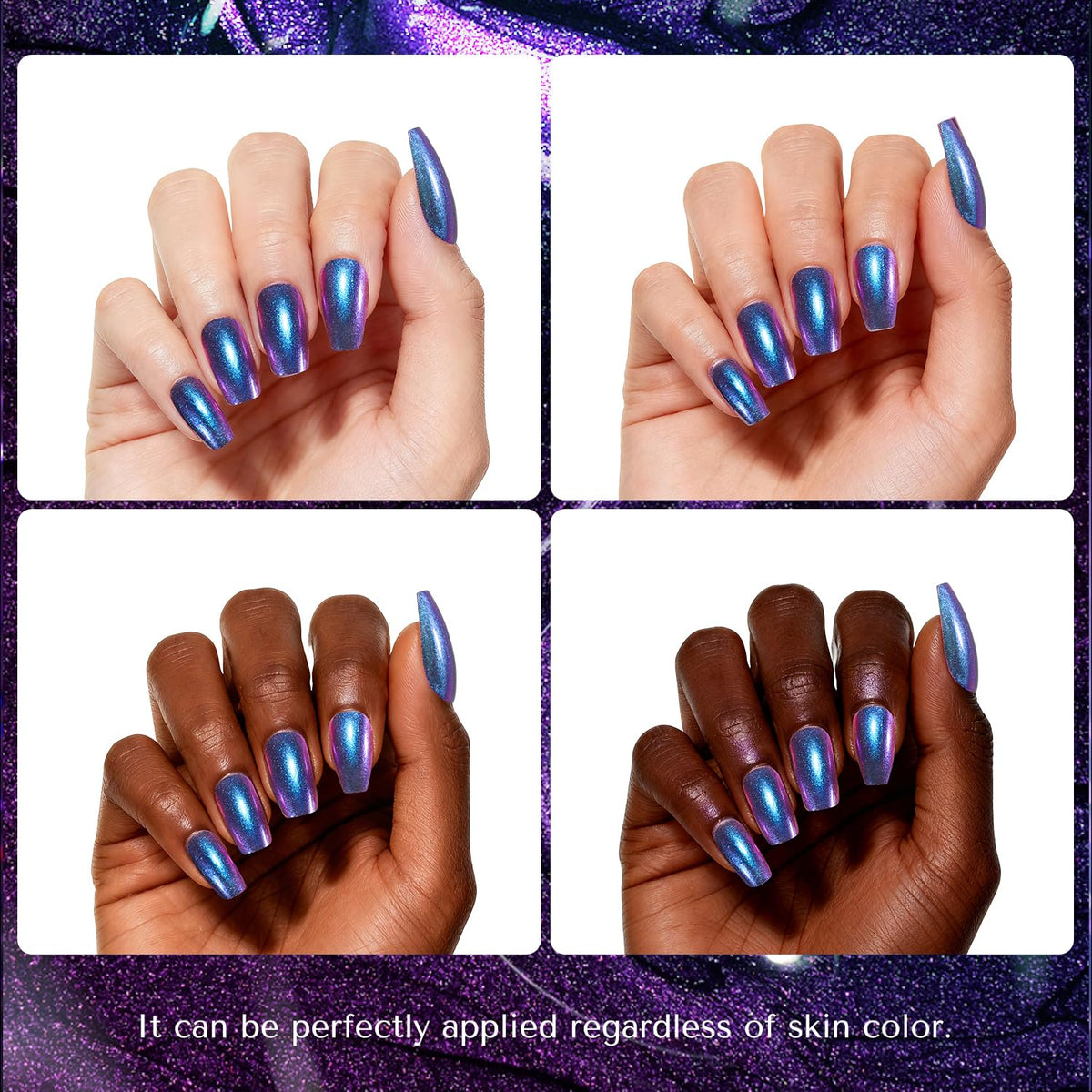 Vernis à ongles Chameleon AZUREBEAUTY avec éclairage naturel