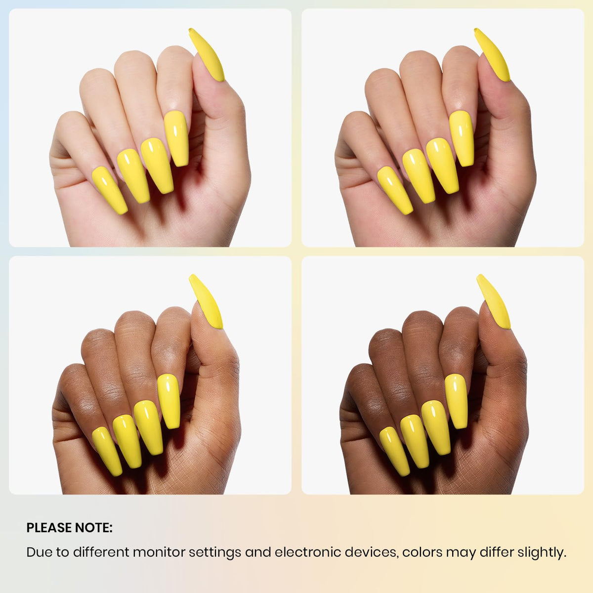 Vernis à Ongles en Gel Jaune 15ML sur un fond éclairé
