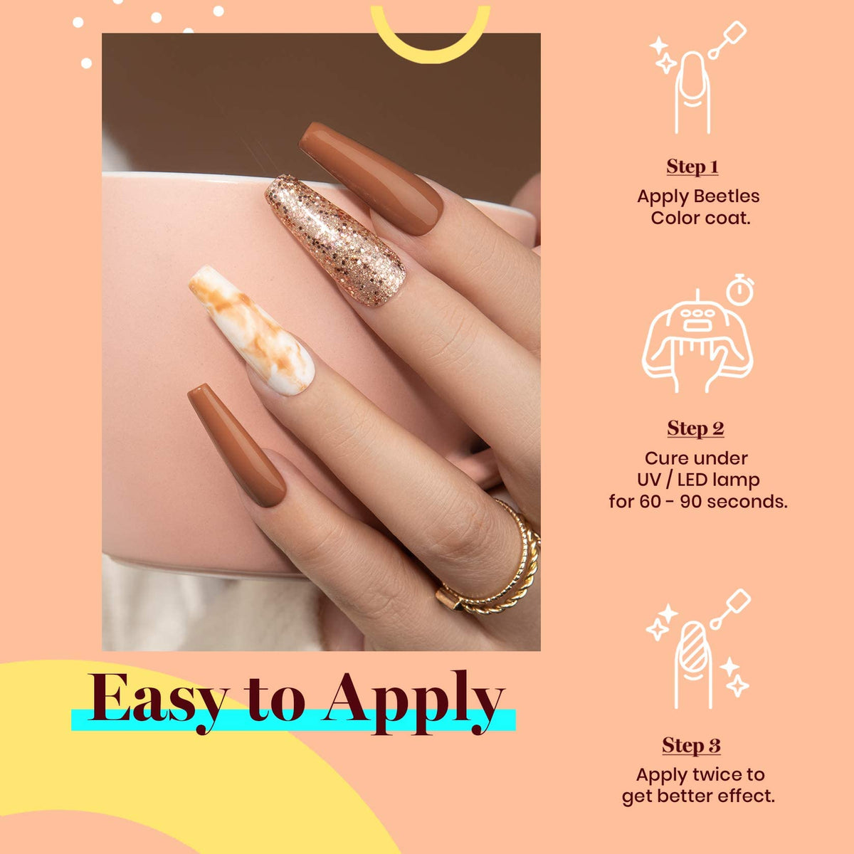 Vernis à ongles en gel Latte Haze avec accessoires de manucure