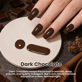 Vernis à Ongles en Gel Marron Chocolat 15ML de beetles, application sur ongles
