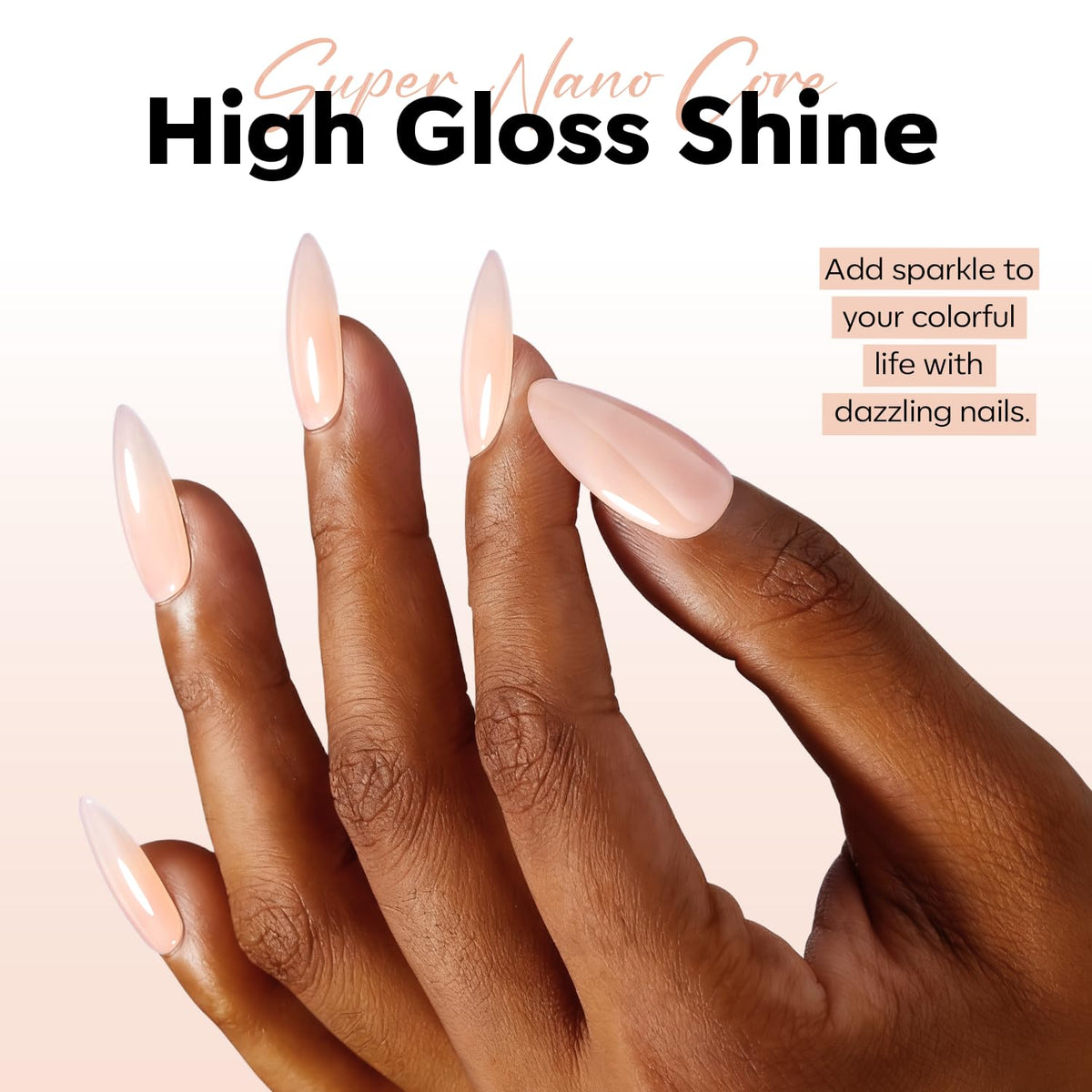 Vernis à ongles en gel nude modelones en lumière
