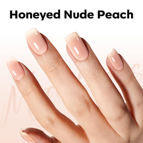 Vernis à ongles en gel nude modelones sur ongles