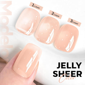Vernis à ongles en gel nude modelones texture en gel