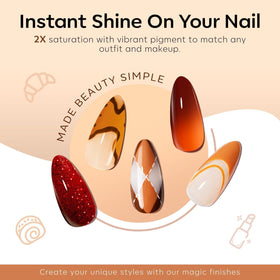 Vernis à ongles en gel Orange Changeant de modelones