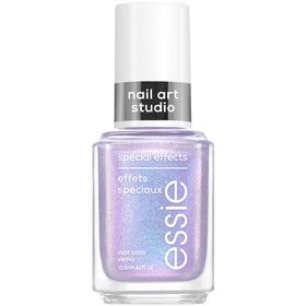 Vernis à ongles essie Évasion Éthérée violet avec paillettes bleues