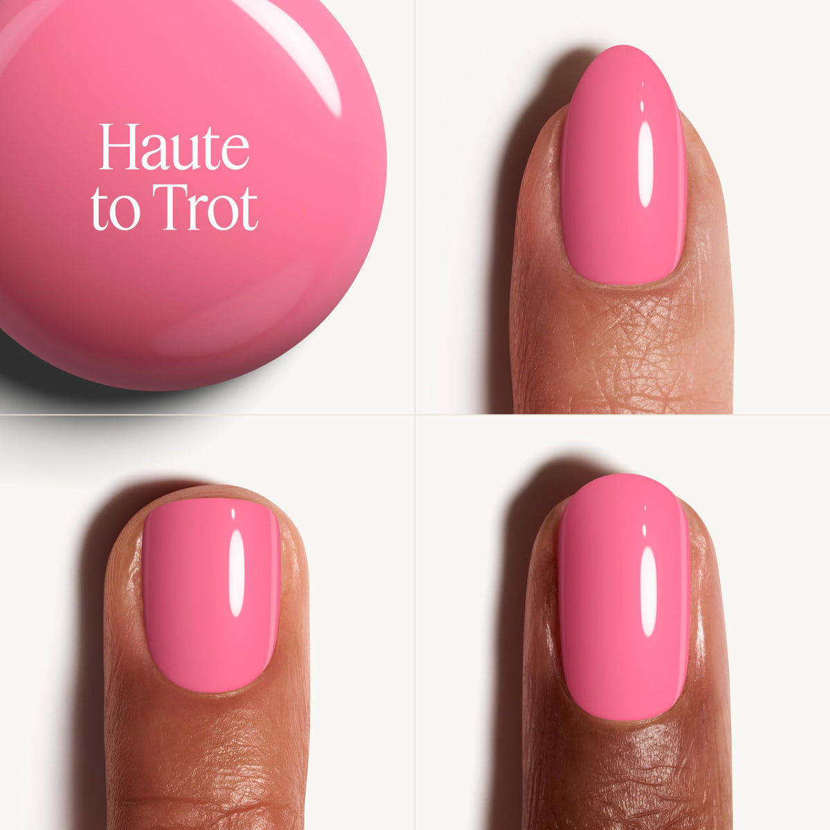 Vernis à ongles essie Gel Couture Haute To Trot appliqué sur des ongles