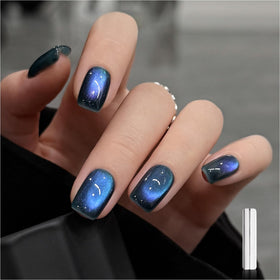 Vernis à ongles GAOY Cat Eye bleu 16ml avec effet holographique