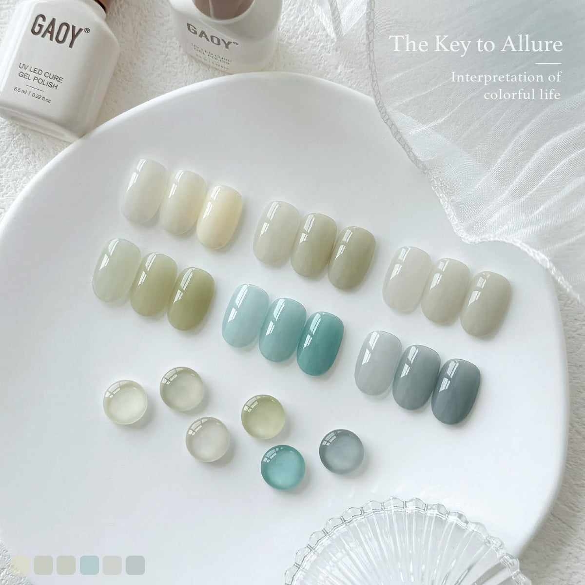 Vernis à ongles GAOY en teinte vert menthe, 6,5 ml