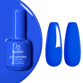 Vernis à ongles gel beetles C444 15ml bleu, vue avant