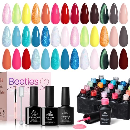 Vernis à ongles gel beetles dans un emballage coloré