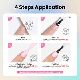 Vernis à ongles gel beetles en application sur des ongles