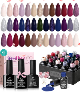 Vernis à ongles gel beetles set de 20 couleurs dans une boîte saisonnière