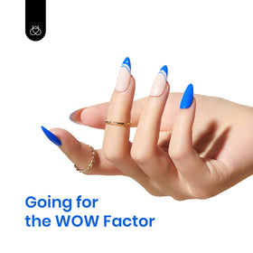 Vernis à ongles gel C444 bleu, étiquette du produit