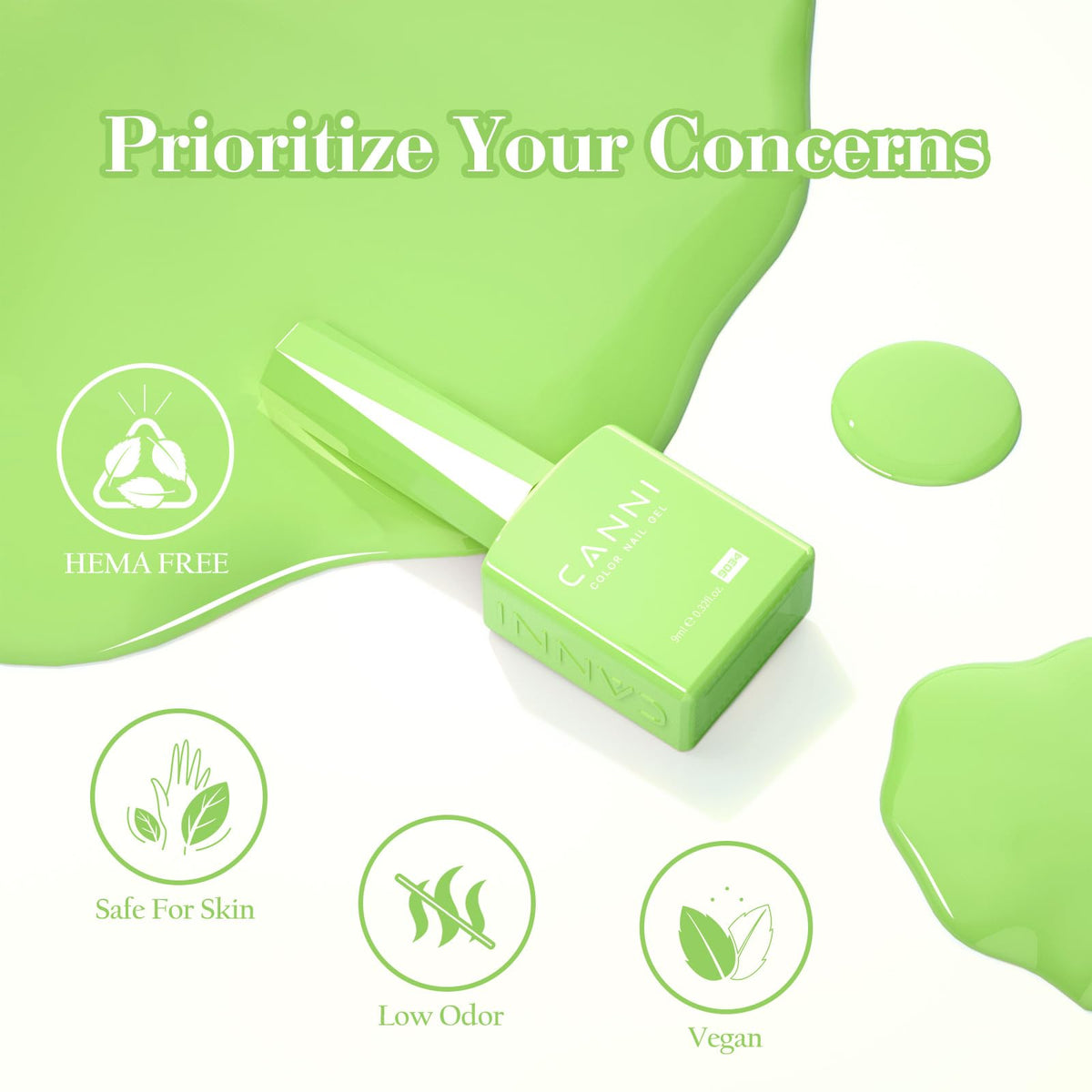 Vernis à ongles gel CANNI en couleur bleu