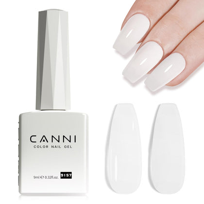 Vernis à Ongles Gel CANNI Milky White 9ml - Vue avant