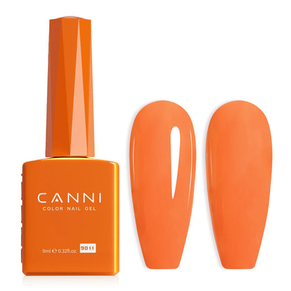 Vernis à Ongles Gel CANNI orange brillant, bouteille vue avant