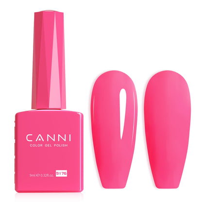 Vernis à Ongles Gel CANNI Rose Fluo avant