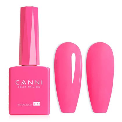 Vernis à ongles gel CANNI rose fluo, vue avant