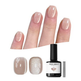 Vernis à ongles gel Cat Eye modelones 15ml couleur noire avec effet holographique